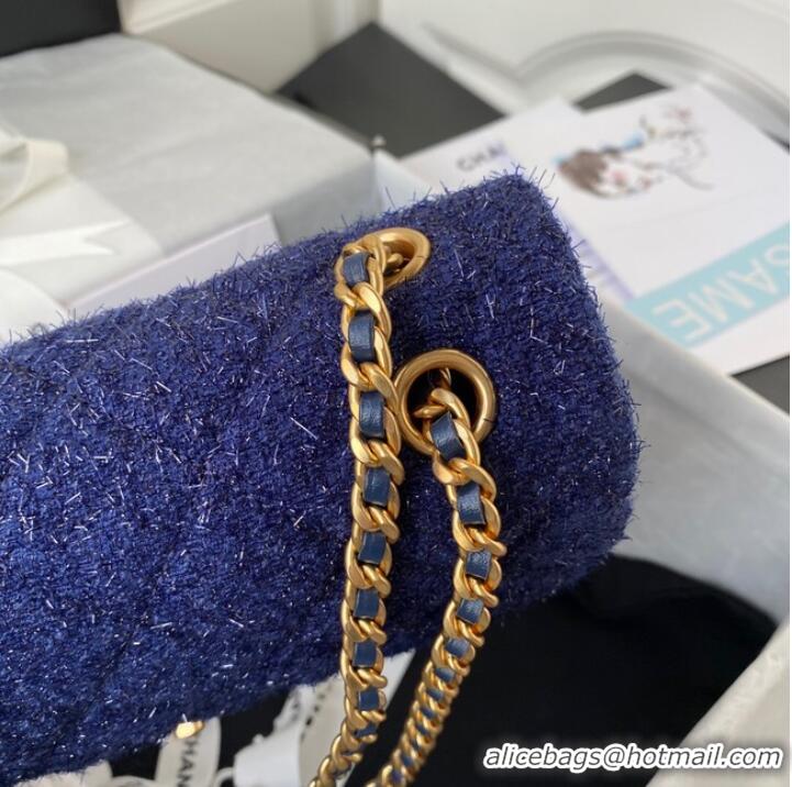 Inexpensive CHANEL MEDIUM FLAP BAG AS2820 blue