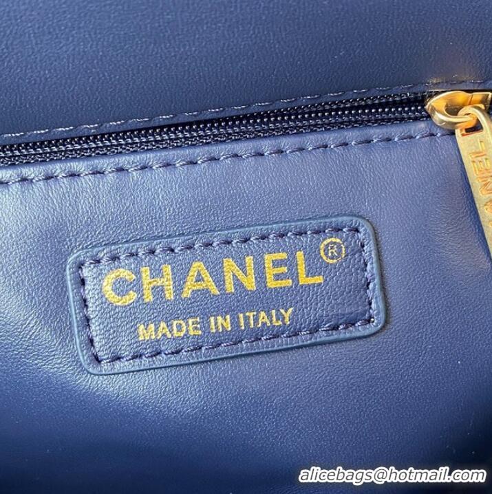 Inexpensive CHANEL MEDIUM FLAP BAG AS2820 blue