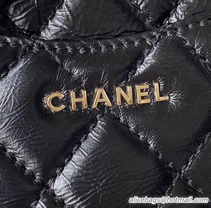 Well Crafted CHANEL Calfskin Flap Shoulder Bag AS2892 black