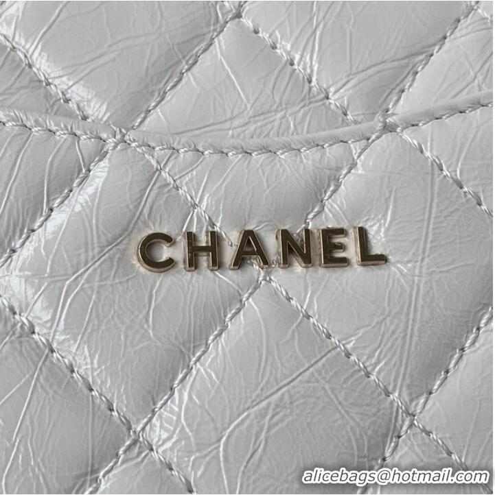 Pretty Style CHANEL Calfskin Flap Shoulder Bag AS2892 white