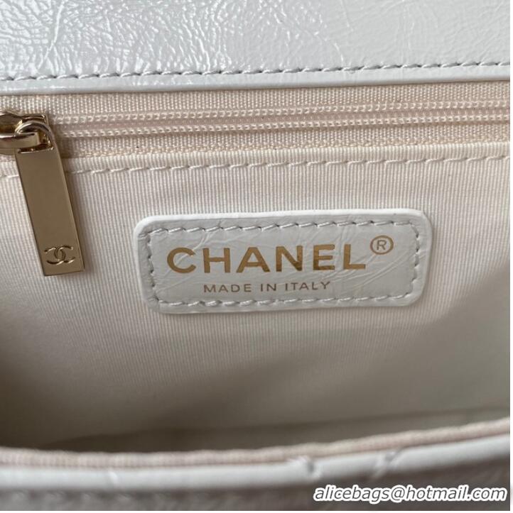 Pretty Style CHANEL Calfskin Flap Shoulder Bag AS2892 white