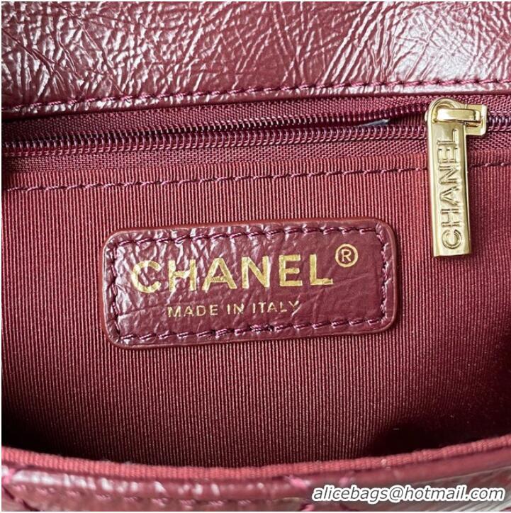 New Product CHANEL Calfskin Flap Shoulder Bag AS2892 red