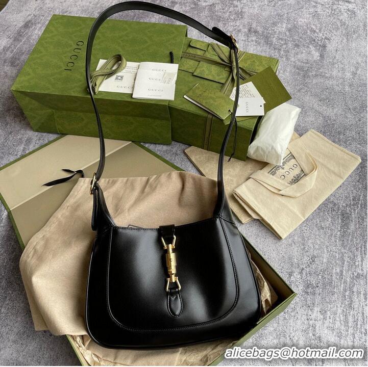 Buy Discount Gucci Vintage Jackie 1961 Original Leather Hobo Bag 636709 Black