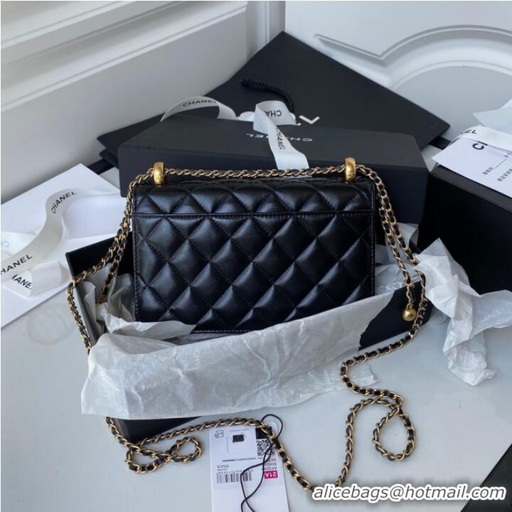 New Stylish CHANEL Lambskin Flap Shoulder Bag AP2289 black