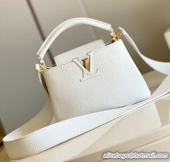 Luxury Classic Louis Vuitton CAPUCINES MINI M55985 white