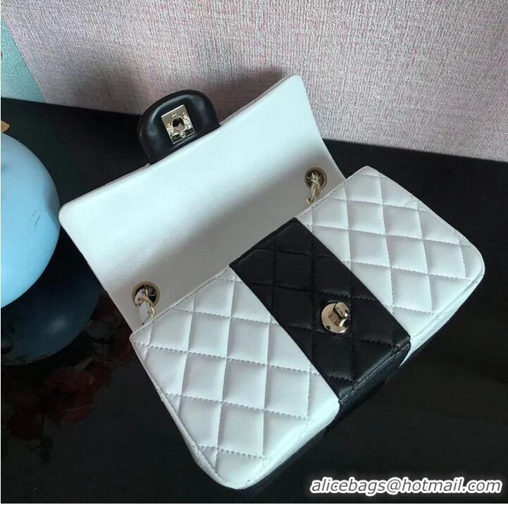 Top Grade Chanel Classic Flap Shoulder Bag Original Sheepskin leather A01116 White&Black