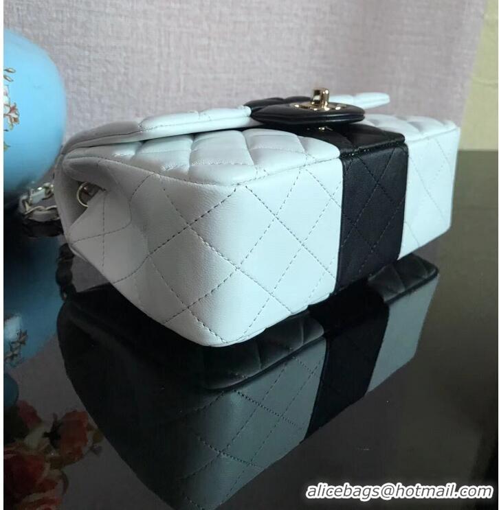 Top Grade Chanel Classic Flap Shoulder Bag Original Sheepskin leather A01116 White&Black