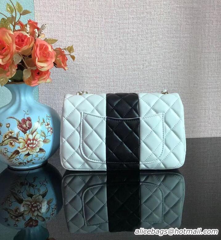 Top Grade Chanel Classic Flap Shoulder Bag Original Sheepskin leather A01116 White&Black