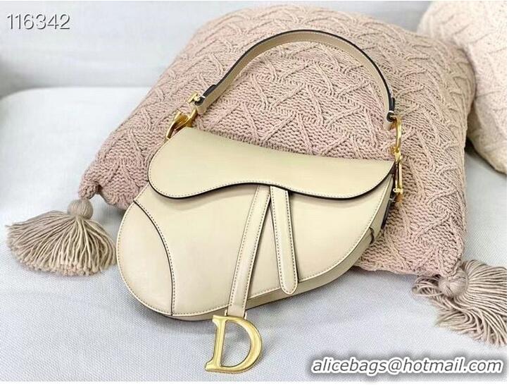 Top Quality Dior SADDLE-TAS VAN KALFSLEER M0446CW Cream