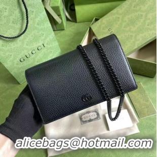 Inexpensive Gucci GG Marmont chain wallet 497985 black