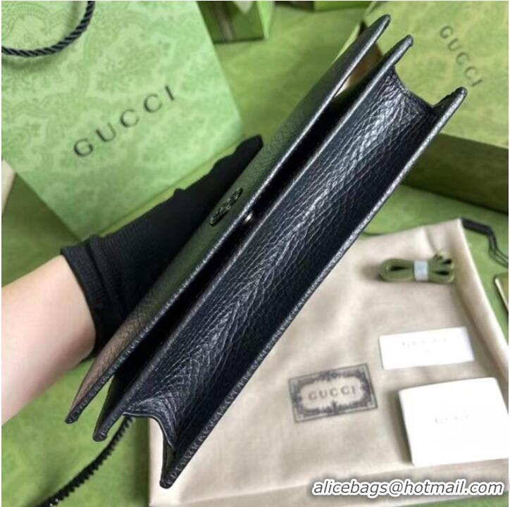 Inexpensive Gucci GG Marmont chain wallet 497985 black