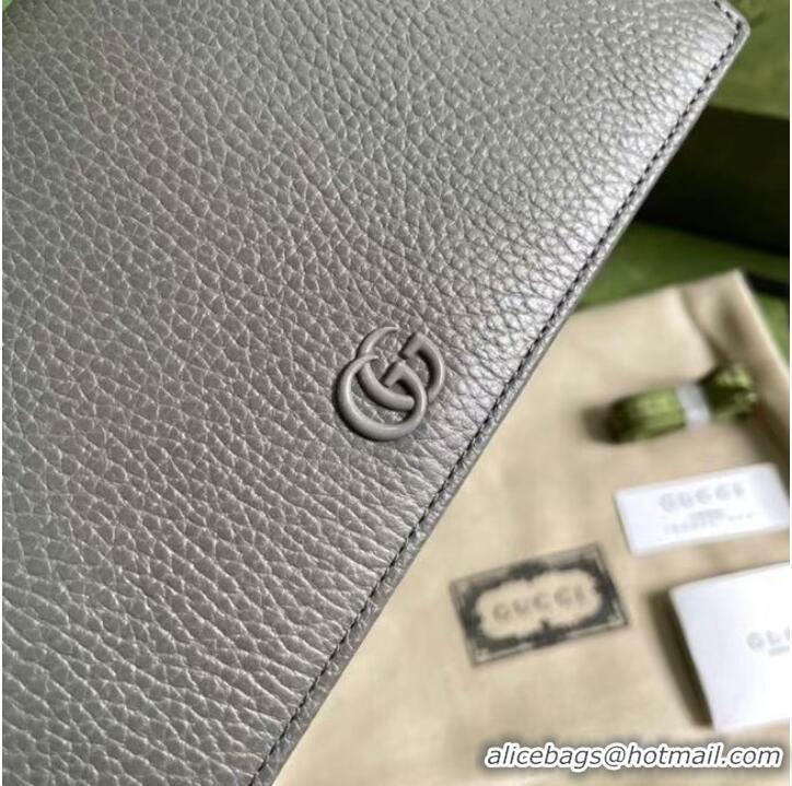 Inexpensive Gucci GG Marmont chain wallet 497985 GRAY