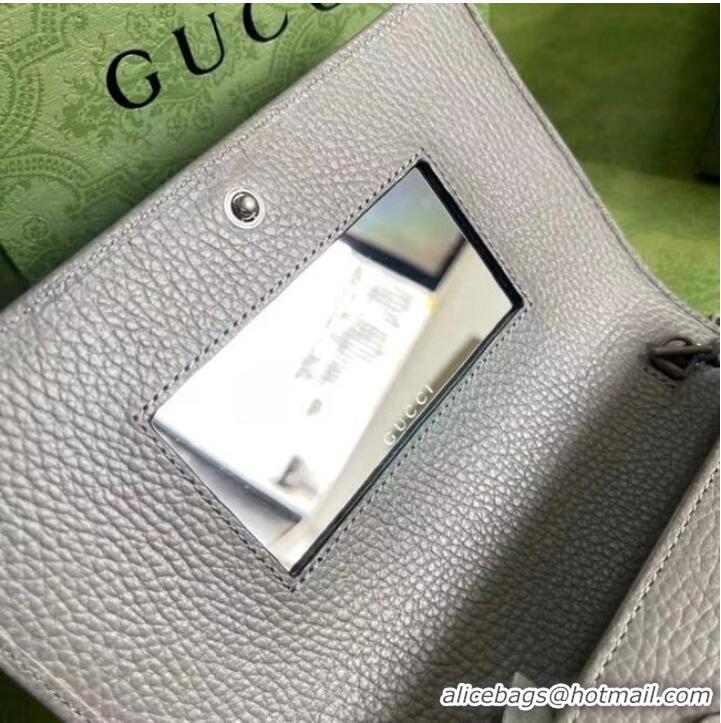 Inexpensive Gucci GG Marmont chain wallet 497985 GRAY