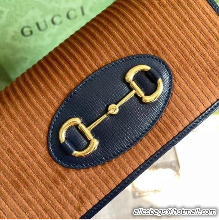 Promotional Gucci Horsebit 1955 chain wallet 621892 brown