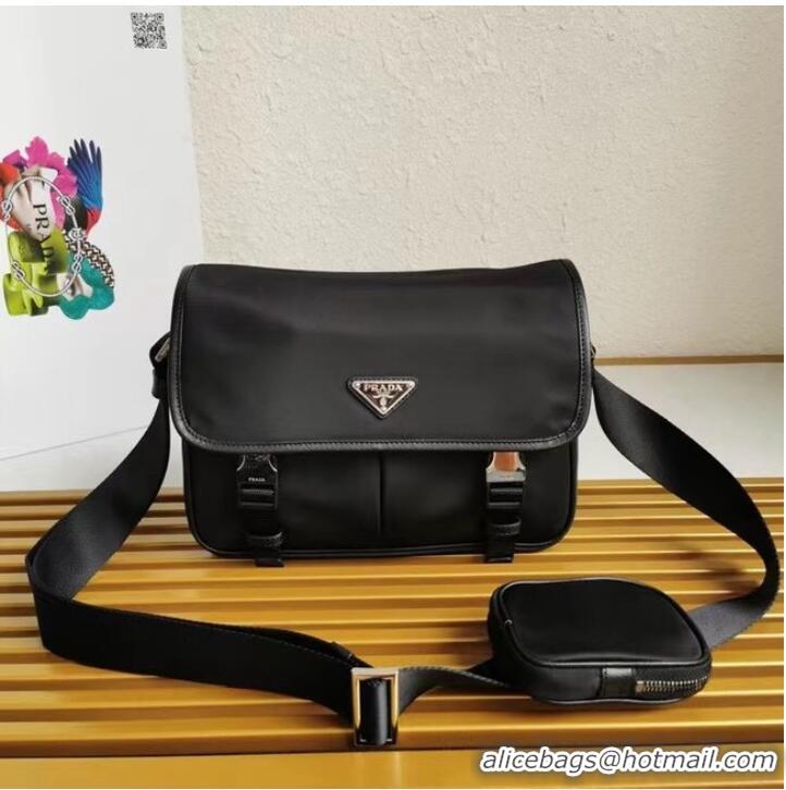 Hot Style Prada Re-Nylon and Saffiano leather shoulder bag 2VD769 black