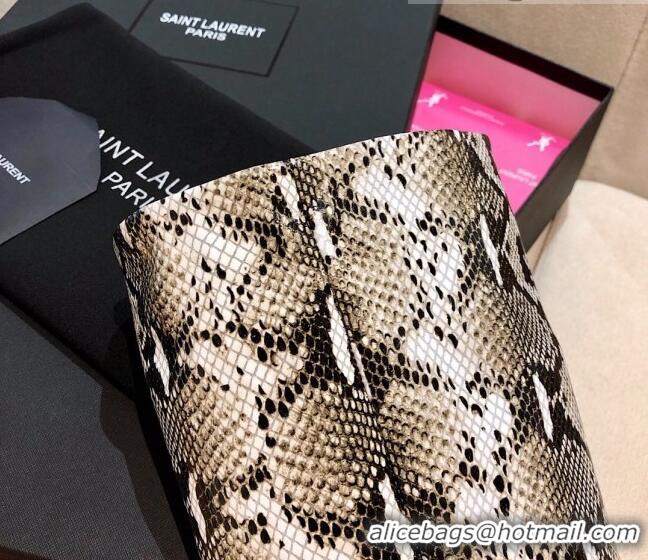 Luxurious Saint Laurent Nike Over-the-knee Boots in Snake Pattern Calfskin 125056