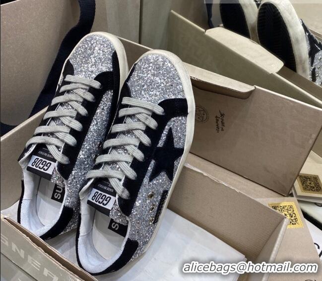 Unique Grade Golden Goose Super-Star Sneakers in Leopard Print Horse Hair with White Star 105052