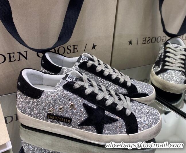 Unique Grade Golden Goose Super-Star Sneakers in Leopard Print Horse Hair with White Star 105052