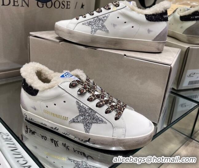 Perfect Golden Goose Super-Star Sneakers With Shearling Lining and Black Back 105065