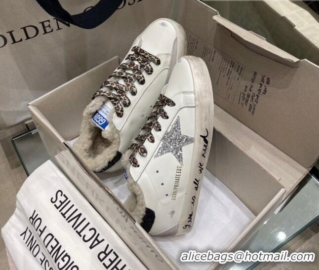 Perfect Golden Goose Super-Star Sneakers With Shearling Lining and Black Back 105065