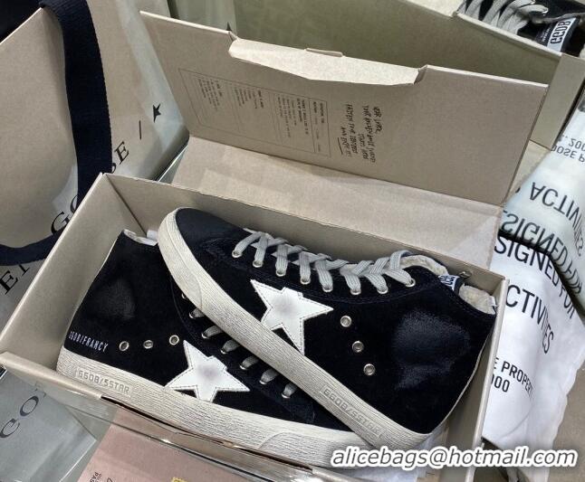 Best Design Golden Goose Francy Sneakers in Black Suede with Shearling Lining 105082