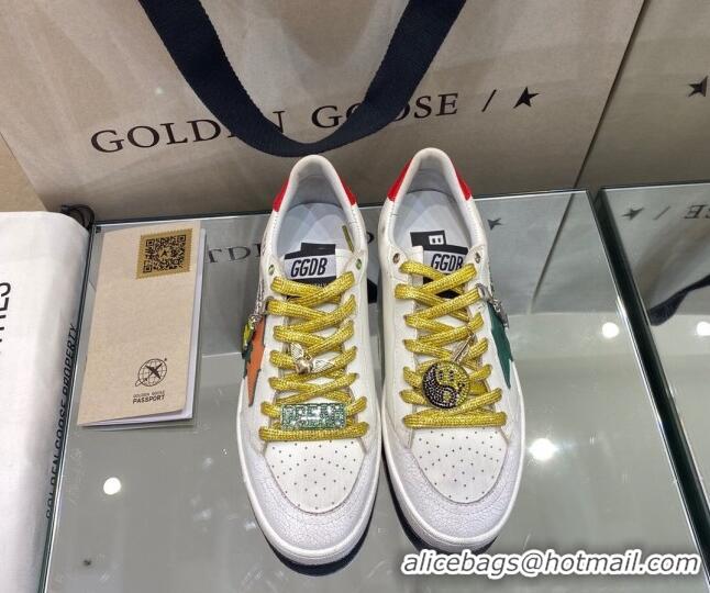 Reasonable Price Golden Goose Ball Star Sneakers in Laminated Leather With Graffiti 105087