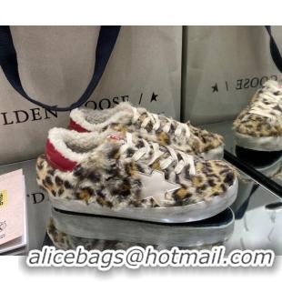 Best Price Golden Goose Super-Star Sneakers in Leopard Print Shearling 105091