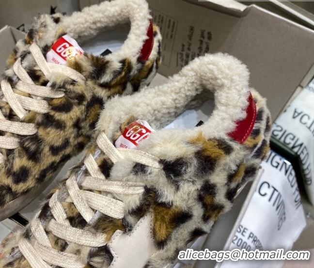 Best Price Golden Goose Super-Star Sneakers in Leopard Print Shearling 105091