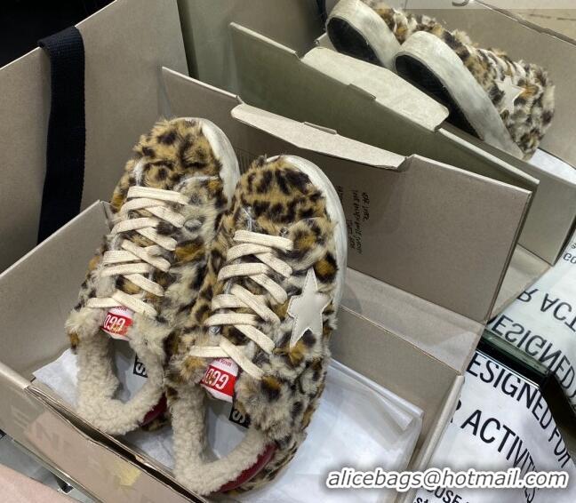 Best Price Golden Goose Super-Star Sneakers in Leopard Print Shearling 105091