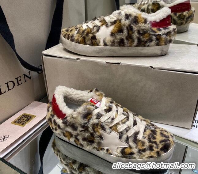 Best Price Golden Goose Super-Star Sneakers in Leopard Print Shearling 105091