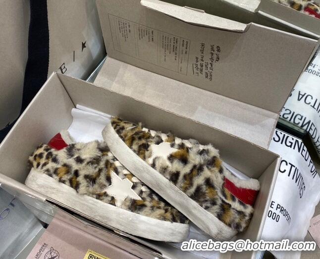 Best Price Golden Goose Super-Star Sneakers in Leopard Print Shearling 105091