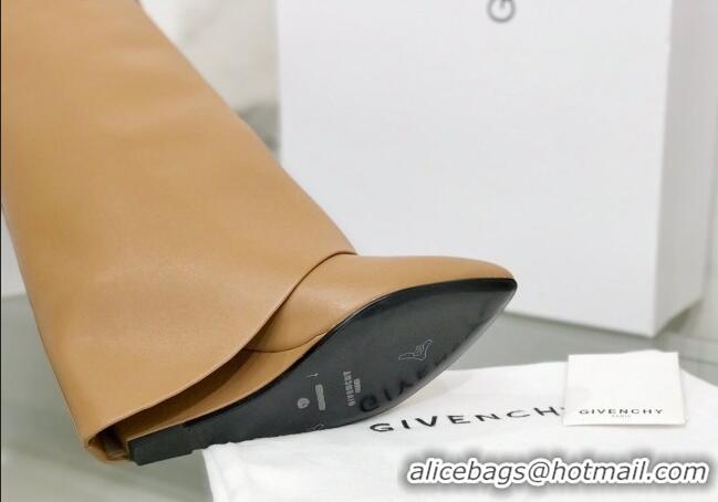 Purchase Givenchy Shark Lock Pant Boots in Smooth Box Calfskin Leather 130051 Brown