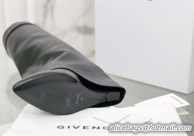 Sumptuous Givenchy Shark Lock Pant Boots in Smooth Box Calfskin Leather 130055 Black