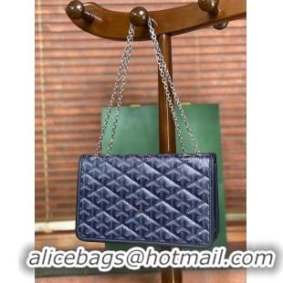 Top Quality Goyard Alexandre Chain Bag 8948 Navy Blue