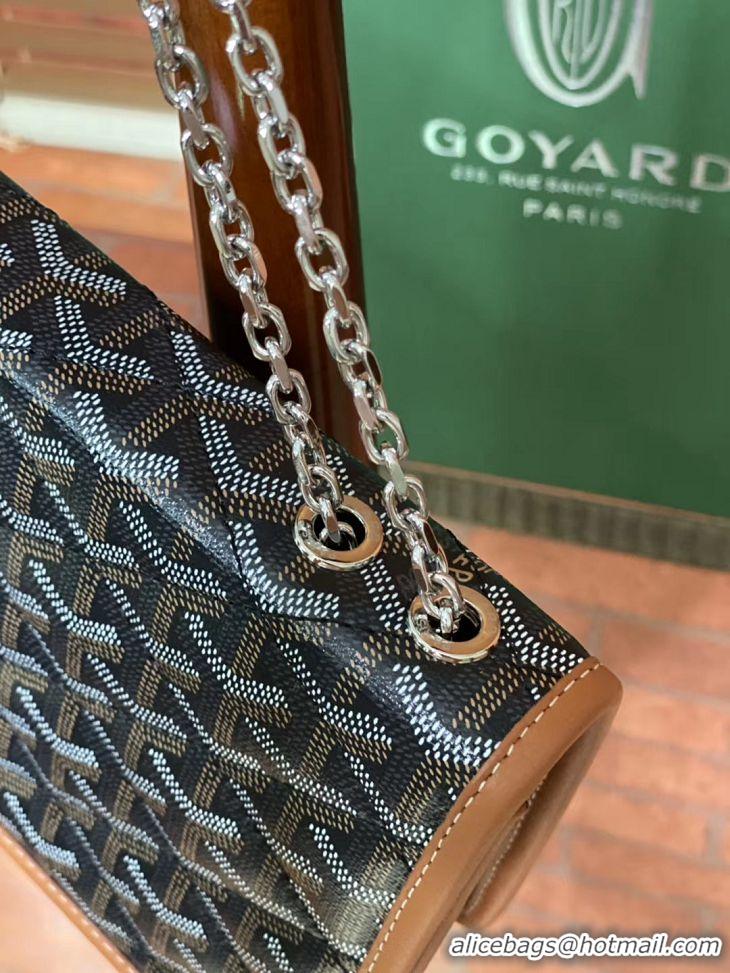 Original Cheap Goyard Alexandre Chain Bag 8948 Black And Tan