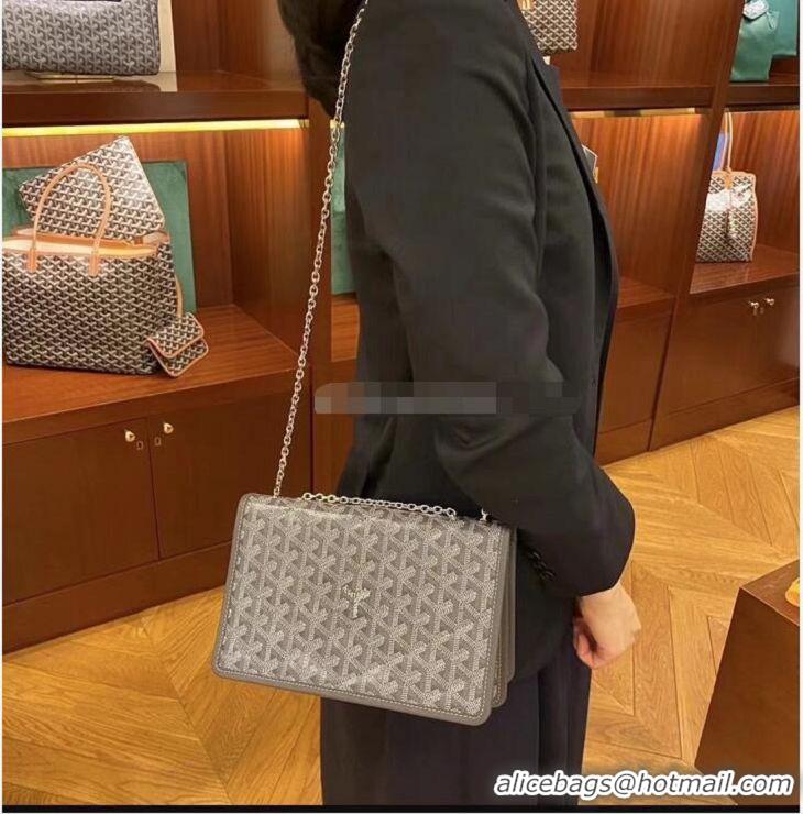 Buy New Cheap Goyard Alexandre Chain Bag 8948 Dark Grey