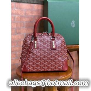 Classic Goyard Vendome Top Handle Bag 2390 Red