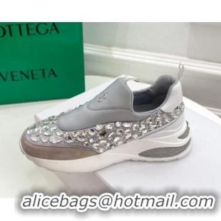 Best Product Jimmy Choo Lycra Crystal Sneakers 11660 Grey