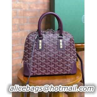 Classic Grade Goyard Vendome Top Handle Bag 2390 Burgundy