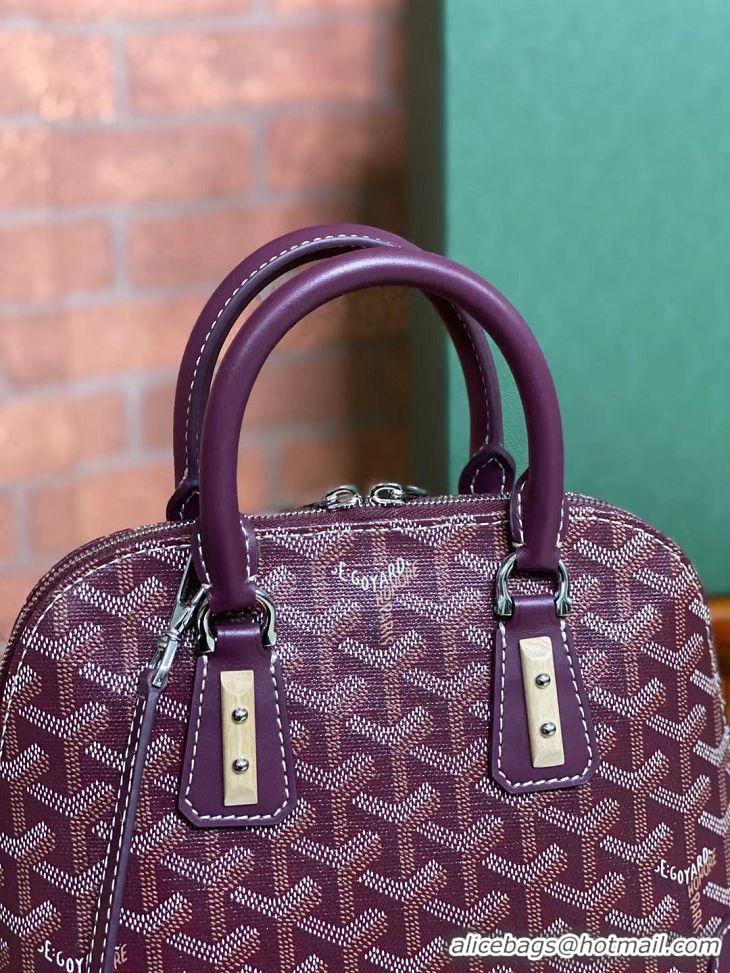 Classic Grade Goyard Vendome Top Handle Bag 2390 Burgundy