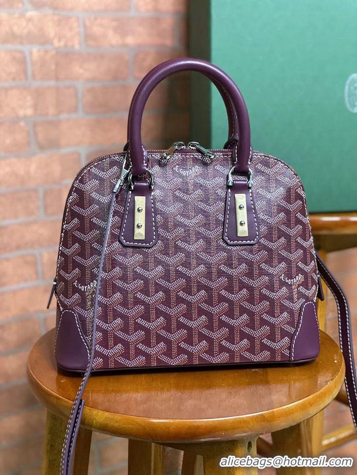 Classic Grade Goyard Vendome Top Handle Bag 2390 Burgundy