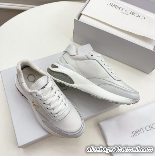 Most Popular Jimmy Choo Calf Leather Sneakers 11663 White