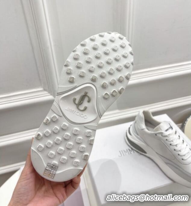 Most Popular Jimmy Choo Calf Leather Sneakers 11663 White