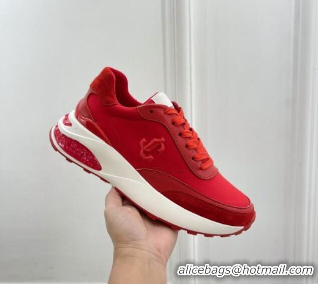 Sophisticated Jimmy Choo Suede Sneakers Red 11664