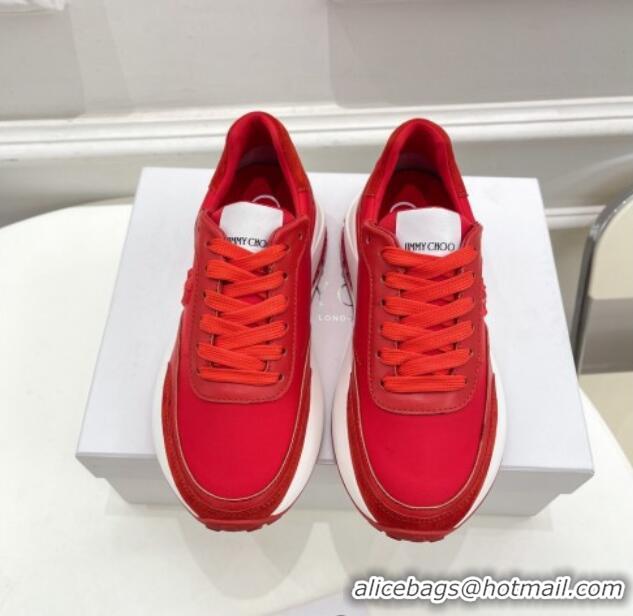 Sophisticated Jimmy Choo Suede Sneakers Red 11664