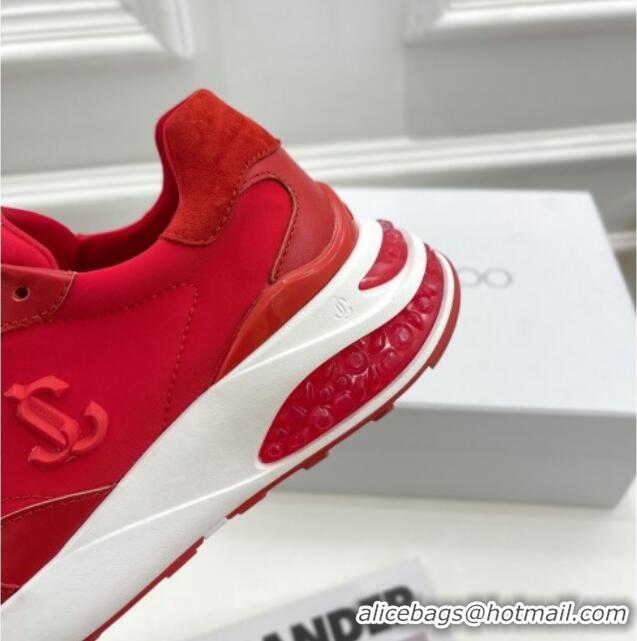 Sophisticated Jimmy Choo Suede Sneakers Red 11664