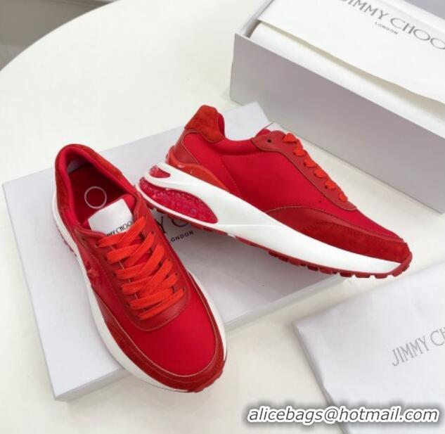 Sophisticated Jimmy Choo Suede Sneakers Red 11664