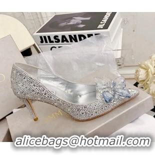 Grade Design Jimmy Choo Crystal Pumps 8.5cm Silver 111678