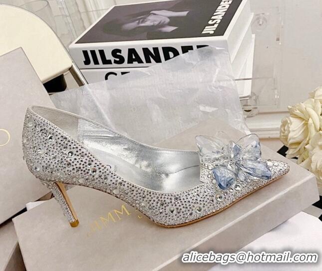 Grade Design Jimmy Choo Crystal Pumps 8.5cm Silver 111678