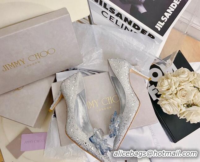 Grade Design Jimmy Choo Crystal Pumps 8.5cm Silver 111678